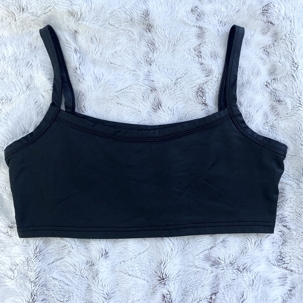 SHEIN - Faux Leather Crop Top